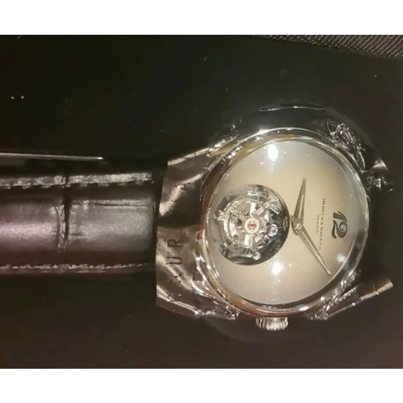 Hollow Tourbillon Bottom Engraving Simple Large Plate Waterproof Men's Mechanical Watch Business Watch