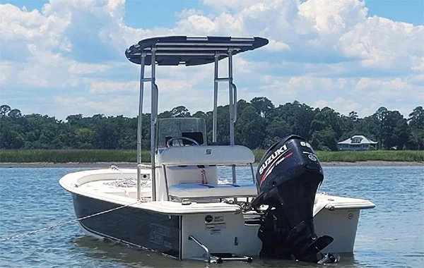 Dolphin-Top en T économique Pro amélioré avec poignées de maintien, Top en T en tube d'aluminium pour bateau avec auvent noir