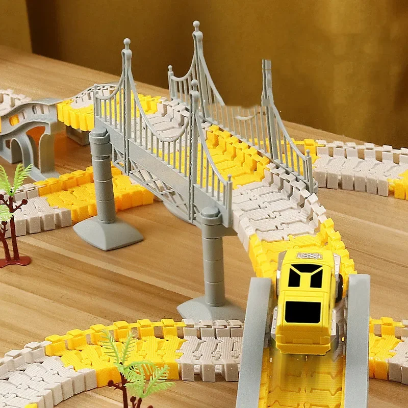 子供用電動鉄道車両のおもちゃ DIY 組み立て式エンジニアリング鉄道列車車両 親子インタラクション 早期教育玩具ギフト