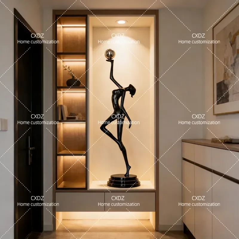 Abstract Figure Art Sculpture Ornament Slender High Sense Niche Light Luxury High End Living Room Vertical Height Decorative