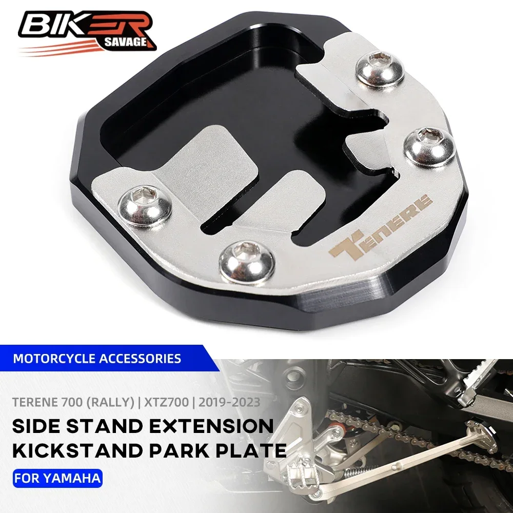 

Motorcycle Side Stand Extension Plate For Yamaha TENERE 700 XTZ XTZ700 Rally World Raid 2019-2023 Kickstand Enlarger Parking