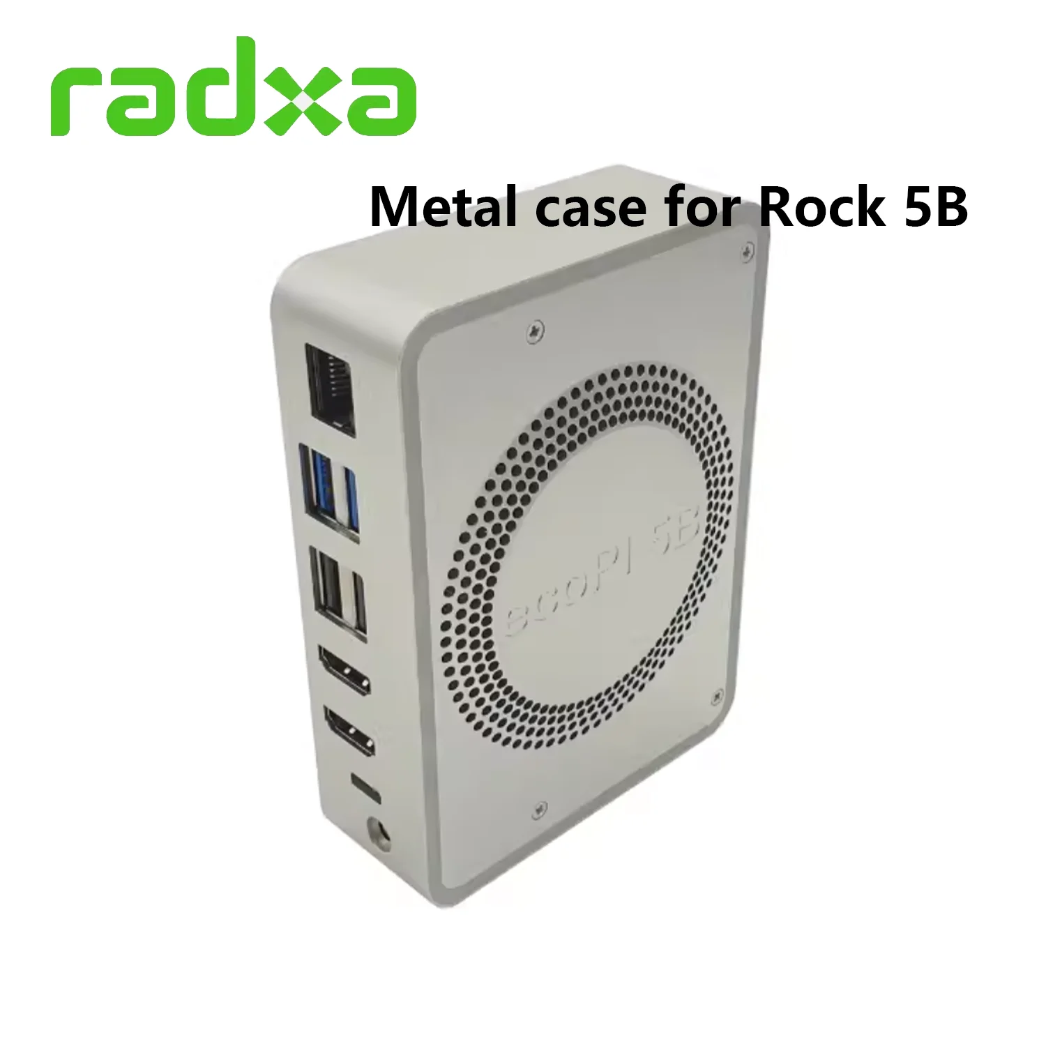 Radxa Rock 5B Metal Case Optional Cooling Fan for Rock 5 Model B Development Board