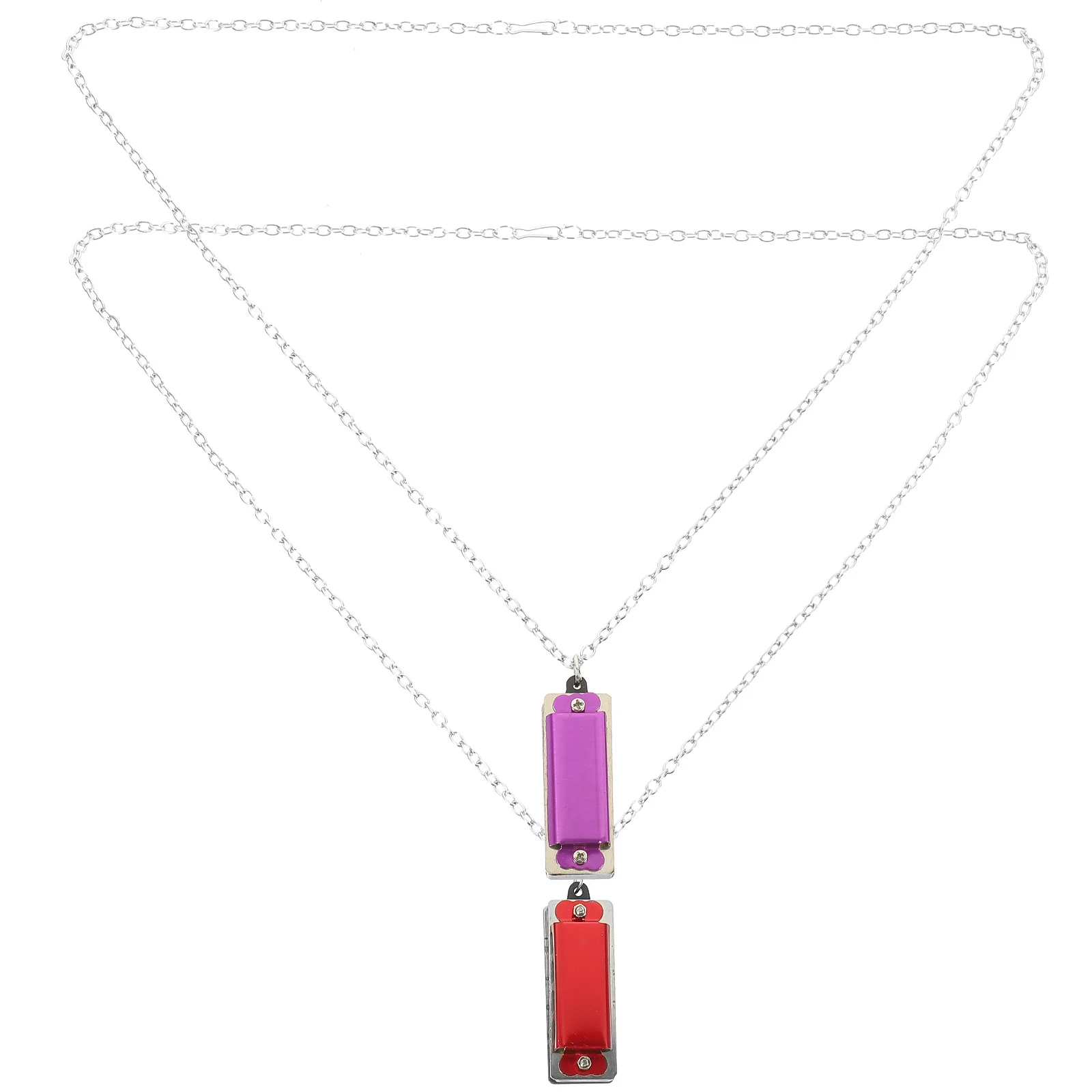 

2 Pcs Decorations Harmonic Pendant Toddler Harmonica Harmonicas for Beginner Alloy Children Mini Necklace