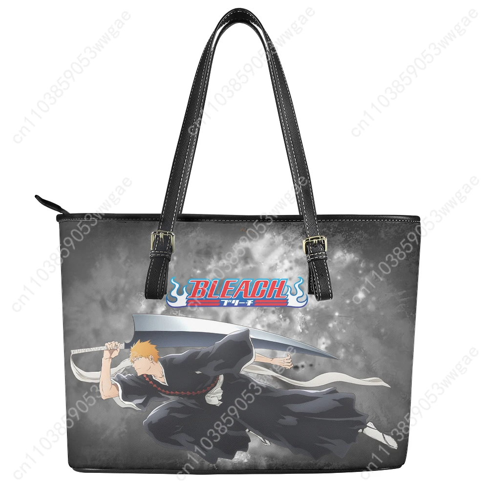 Bleach Handbag Womens Mens Vintage Personalized Tote Bags Shoulder Bag Business Leather Purse Travel Anime Customized Bag Gift