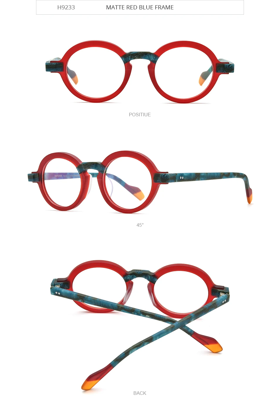 HEPIDEM Acetat Brille Frauen Marke Designer Runde Nerd Brillen Rahmen Neue Männer Dicke Japanische Handgemachte Große Größe Brillen 9229 – Detail 8