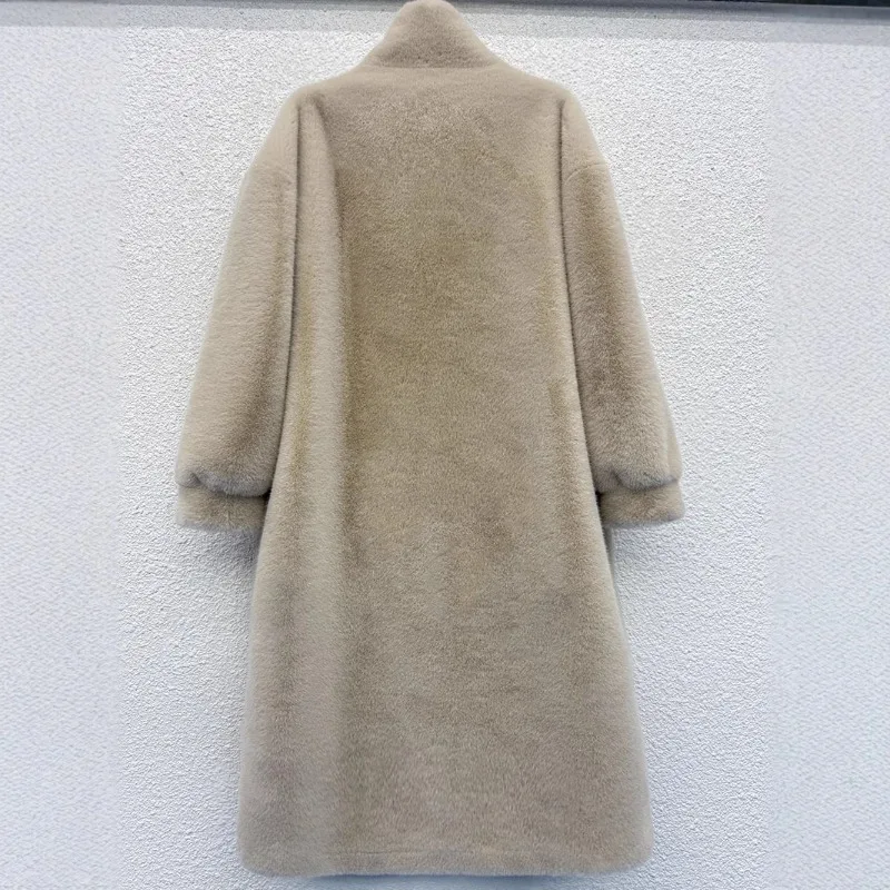 Women's Models Fall Winter Coat Coat Faux Fur Long Paragraph Thickened Warm Retro Simple Comfortable Leisure New Niche Versatile