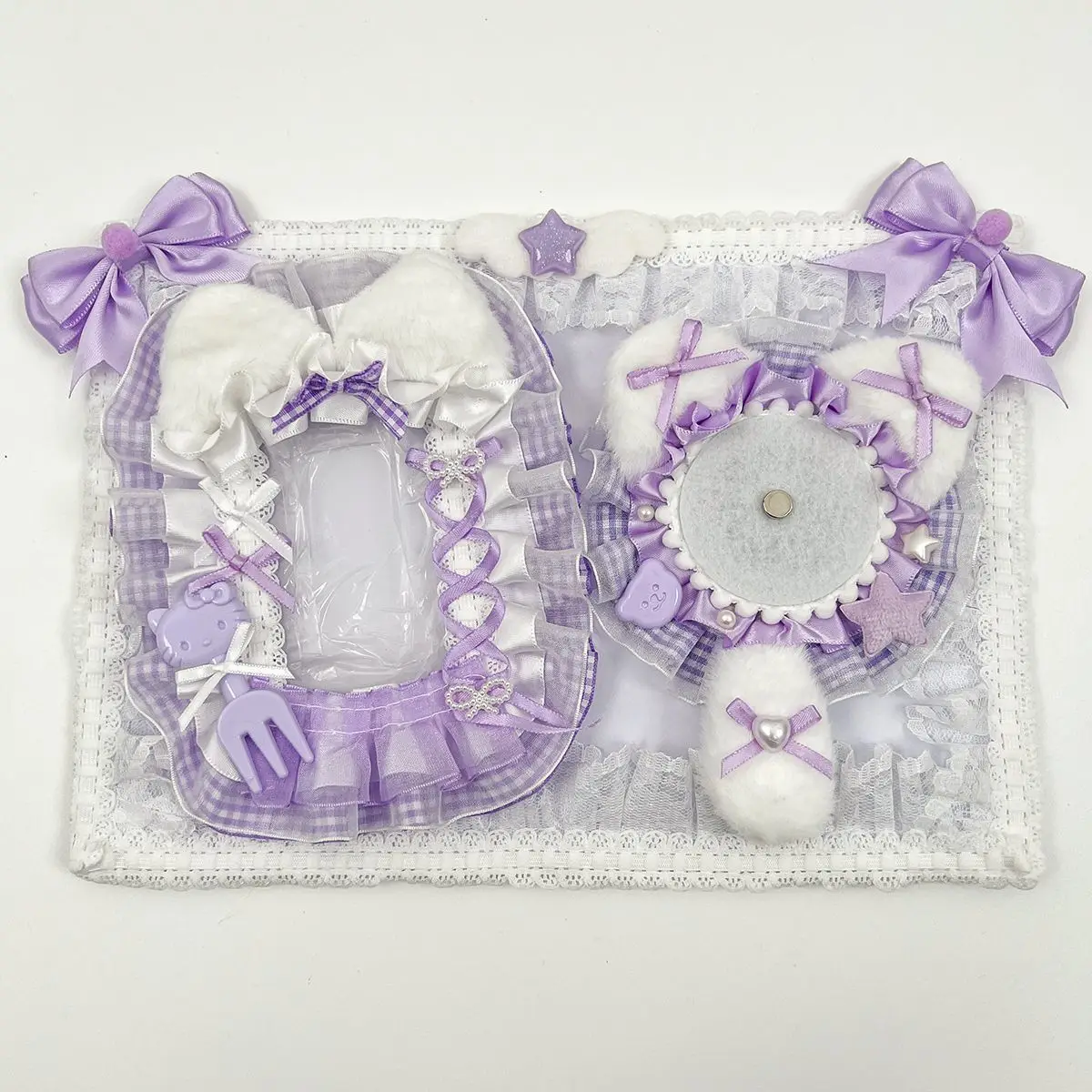 

Аксессуары для сумок, украшения для сумок Ita, двойной держатель для карт, аксессуары в стиле Y2K, плюшевый держатель для фотографий идолов