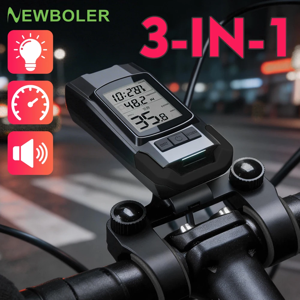 

4 Mode USB Bike Light Lamp Bicycle Computer 3 Mode Horn Flashlight Cycle Bike Speedometer Led Front Lights Cycling Headlight