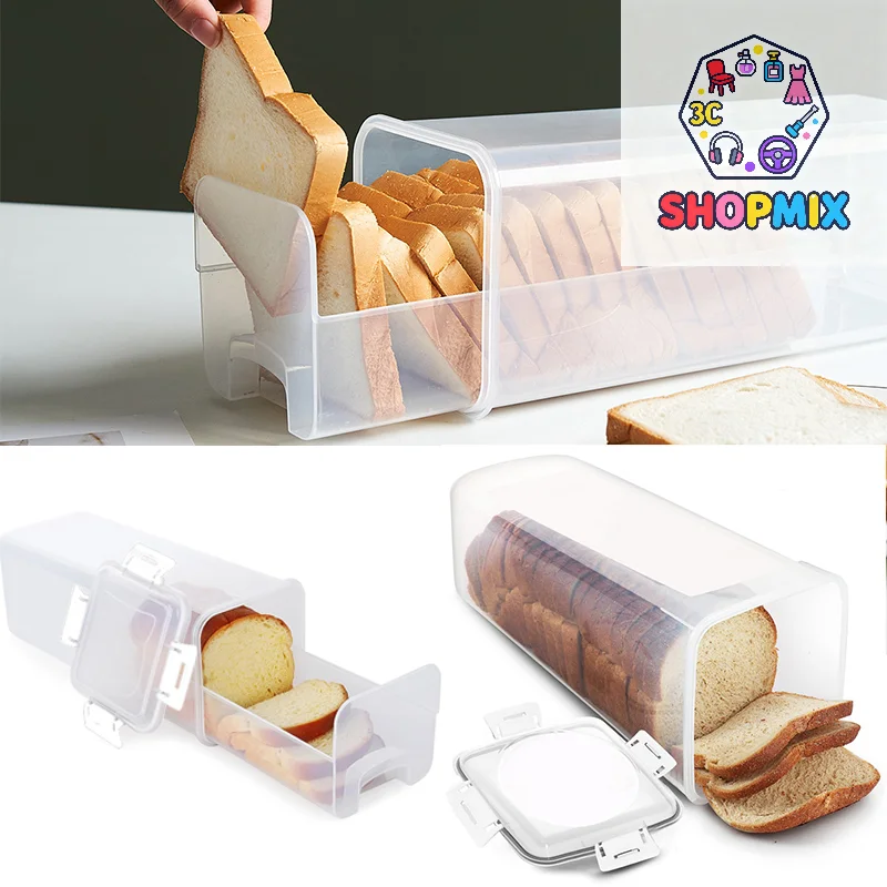 Bread Loaf Container Clear Airtight Bread Box With Lid Sandwich Bread Holder For Homemade Bread Tall Bread Saver For Kitchen