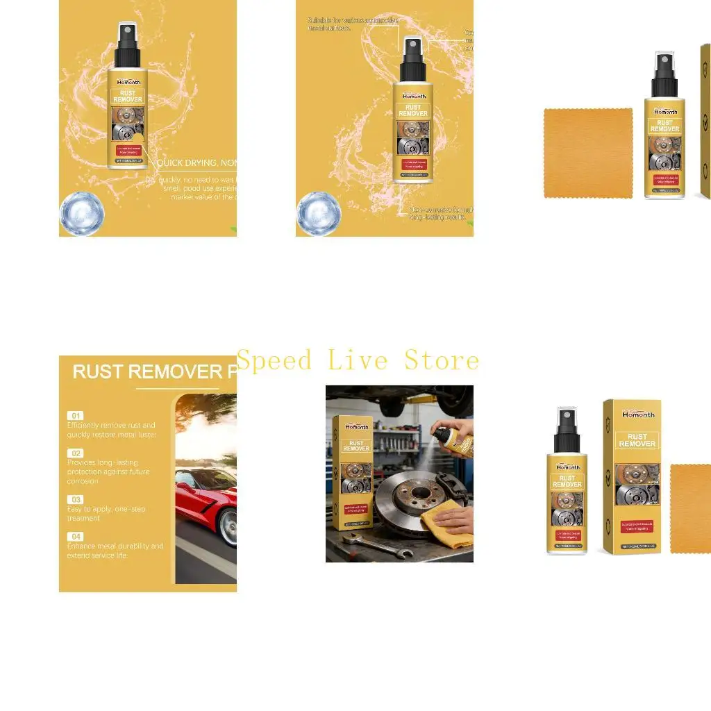 547C Remove Rust Agent Sprayer Fast Acting Rust Remover for Car Boats, Kitchens, Bathrooms Multipurpose Rust Cleaner