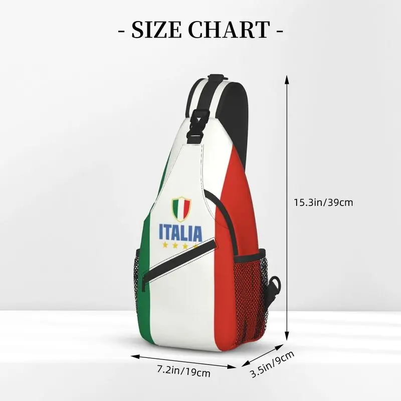 Borsa a tracolla Fashion Flag Of Italy per escursionismo da viaggio zaino a tracolla da uomo con tracolla a tracolla