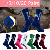 1/5/10/20 pair of football socks men's sports socks mid-calf socks silicone non-slip dot socks basketball yoga socks for women