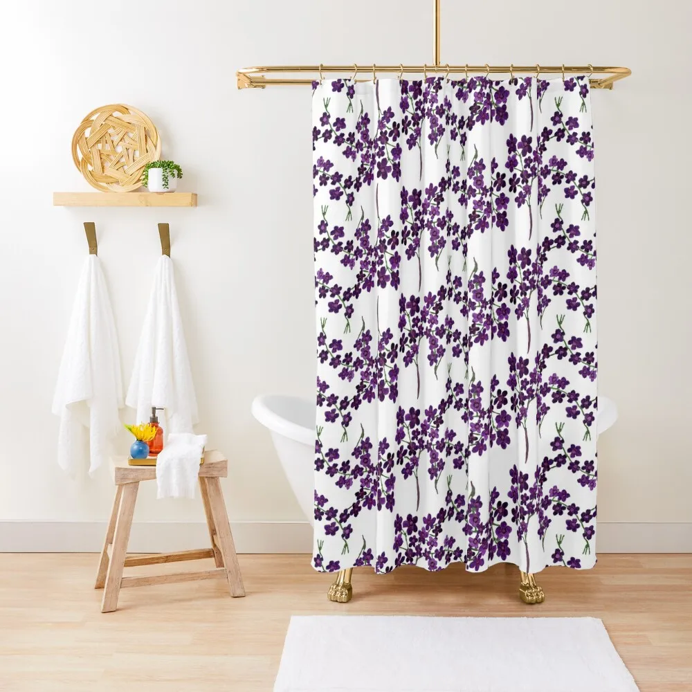 

Deep Purple Geraldton Wax Shower Curtain Bathroom Decor In The Bathroom For Shower For Bathroom Shower Curtain