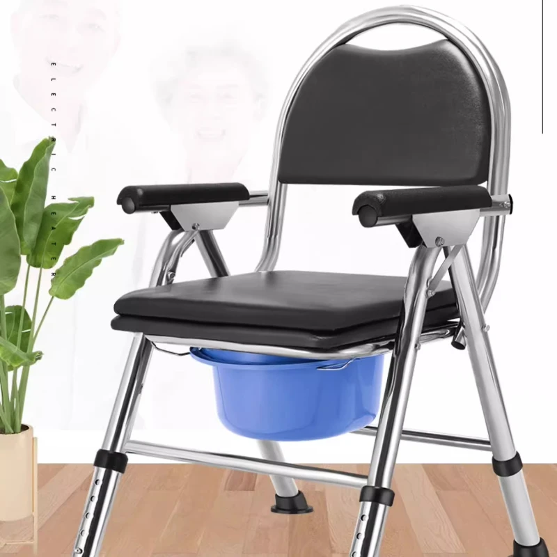 

Waterproof Portable Shower Stool Handle Wheel High Wooden Shower Stool Restroom Elderly Sgabello Da Doccia Bathroom Furniture