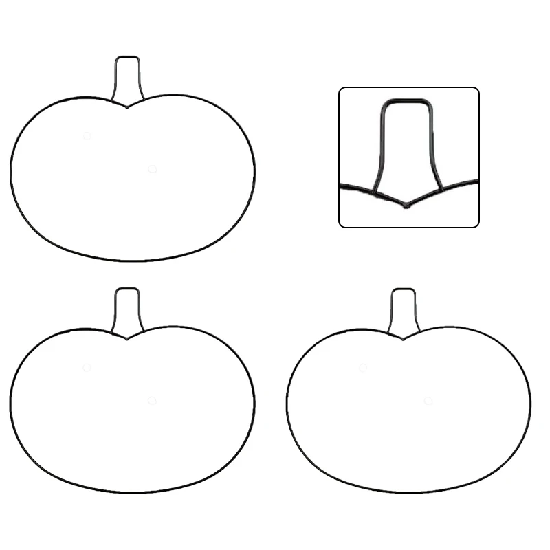 3PCS Garden Pumpkin Shaped Iron Rings Wrought Iron Decoration 25*30cm Black Plant Ties Supports Tools Accessories