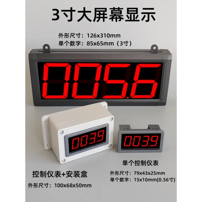 Industrial Digital Temperature Meter, Large Display, Compatible with PT100 RTD & K‑Type Thermocouple for Oven
