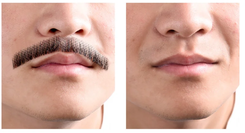 Short Trimmable Fake Beard Hand Hook Lace Fake Mustache for Men Daily Wear / Acient Role Play Drama/Party