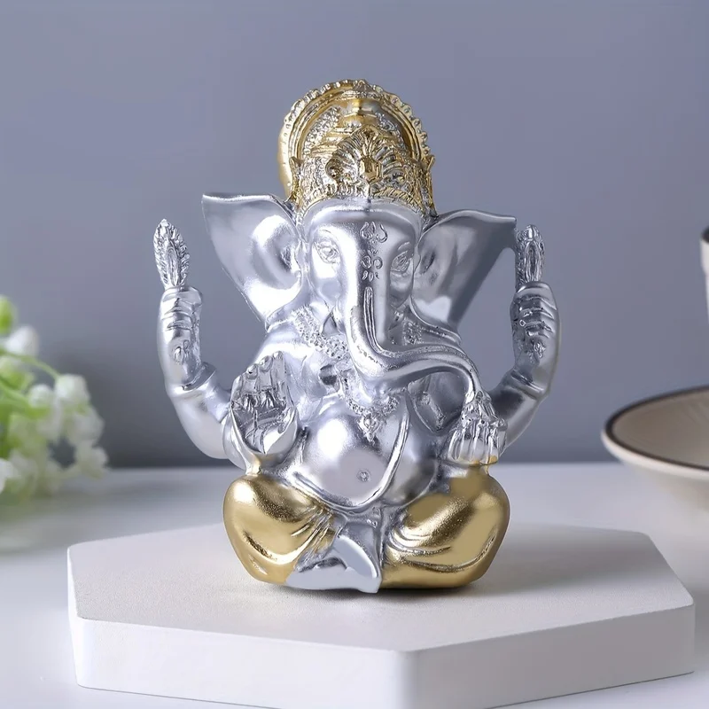 1PC Light Luxury Southeast Asian God of Wealth Resin Statue Religious Figurine Home Feng Shui Ornament view 4