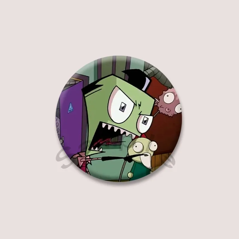 مضحك أنيمي الغازي زيم دبابيس الكرتون جير Dib خنزير شارات ظهره الملابس عملة دبابيس اكسسوارات مجوهرات هدية لمحبي صديق