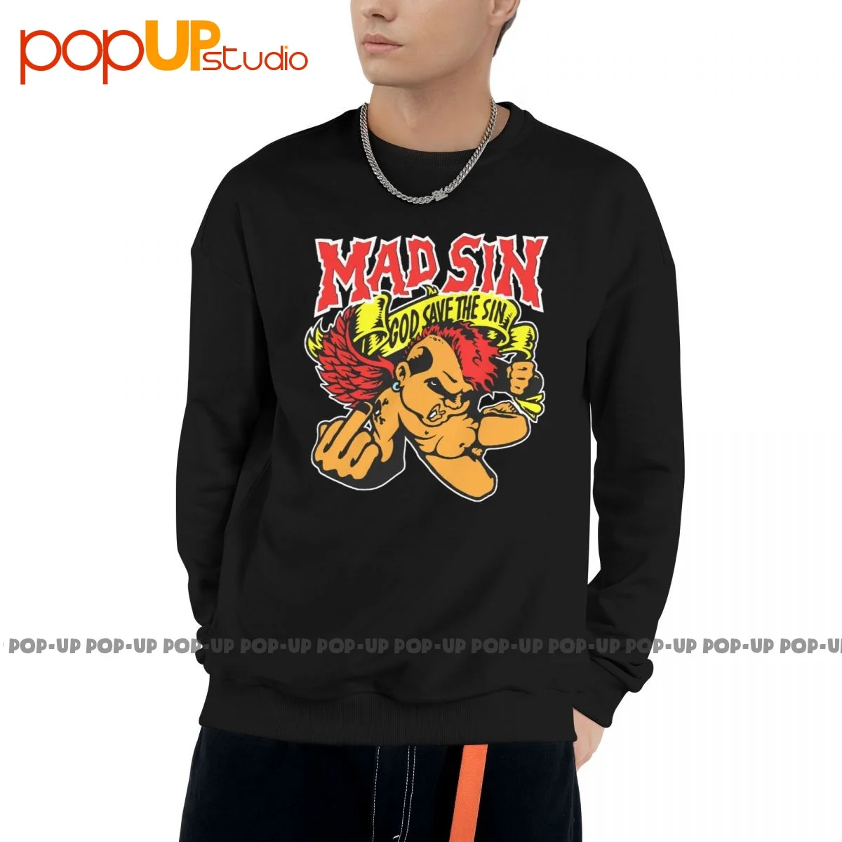 

Mad Sin God Save The Sin Punk Rock Sweatshirt Pullover Shirts Pop Retro Fashion Best Quality