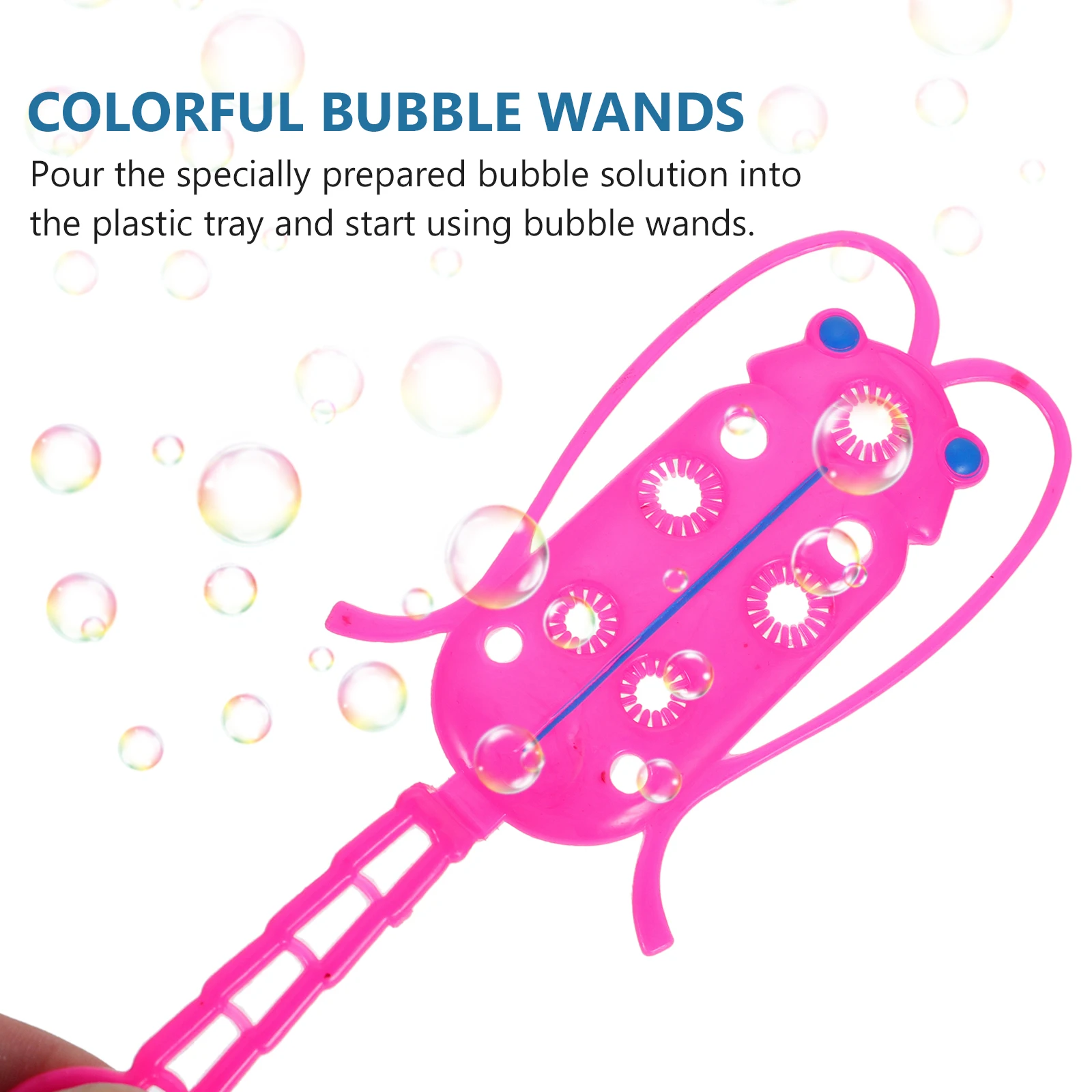 

9Pcs Bubble Set Colorful Large Lightweight Plastic Safe Bubble Maker for Outdoor Parties