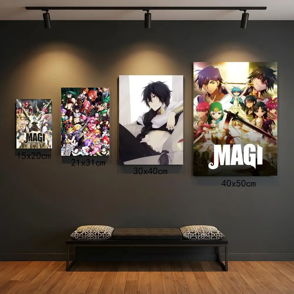 anime M-Magi The Labyrinth of Magic-C Poster Peel and Stick Wall Art for Cafe Office Bar and Home Decoration