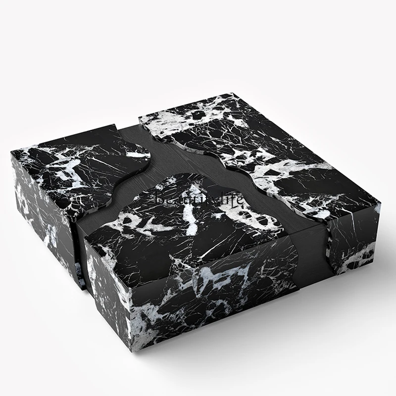 

4Marble coffee table Italian light luxury high-end small apartment modern simple new model