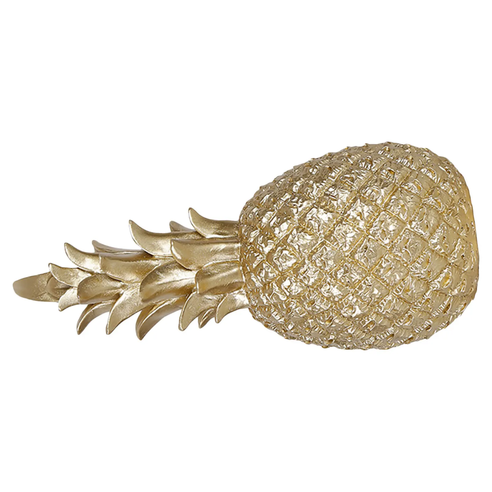 

1Pcs Golden Pineapple Ornament Resin Desktop Home Decoration Hawaiian Style Crystal Clear Three-Dimensional Leaves Creative