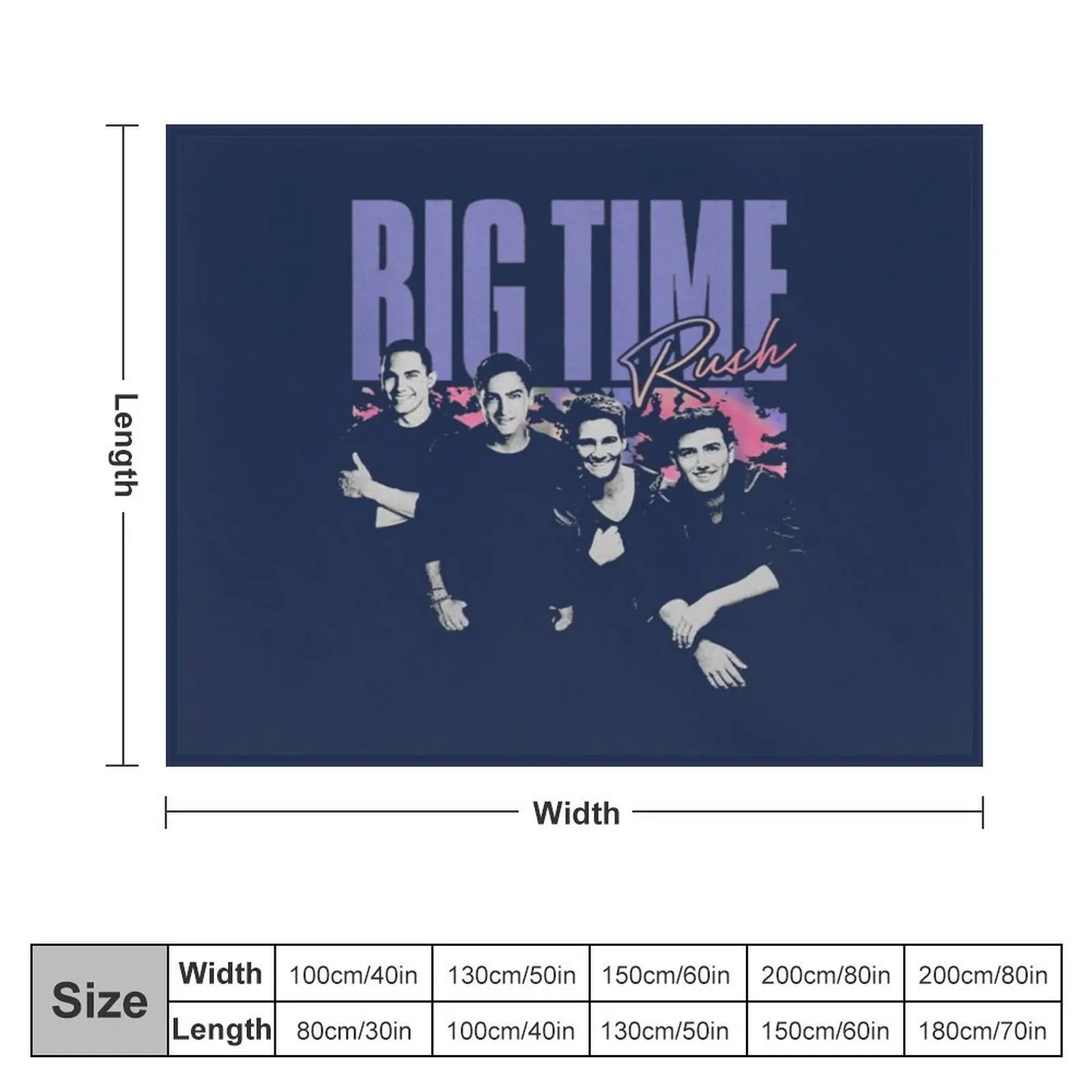 time rush btr big time rush btr forever tour 2022 Throw Blanket For Sofa Thin Hairys Summer Beddings Blankets