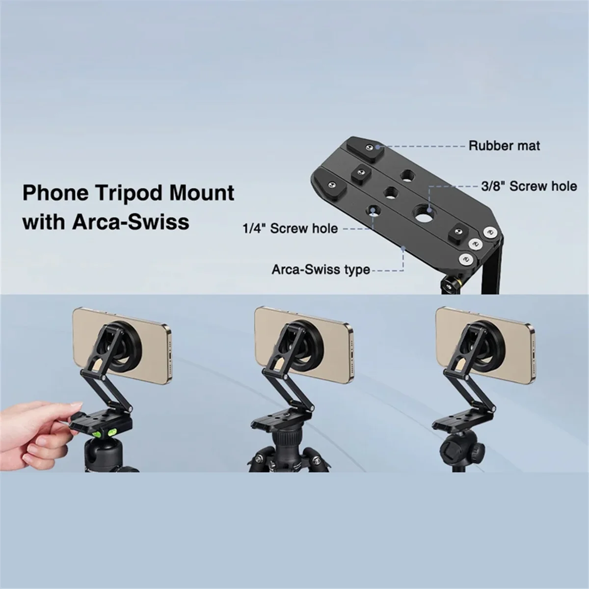 

【New User-Coupon!】Foldable Magnetic Tripod Phone Stand Selfie Stick Smartphone Desktop Holder for Phone Photography Stand