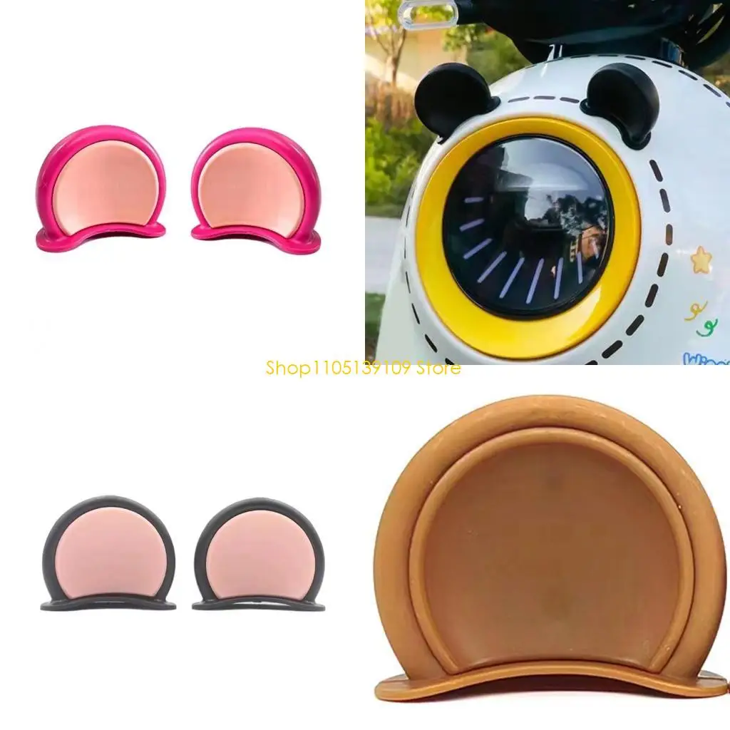 

Playful Bear Themed Helmet Accessories 2PCS Plastic Decoration Lightweight Design Fit for Most Helmets Easy Installation