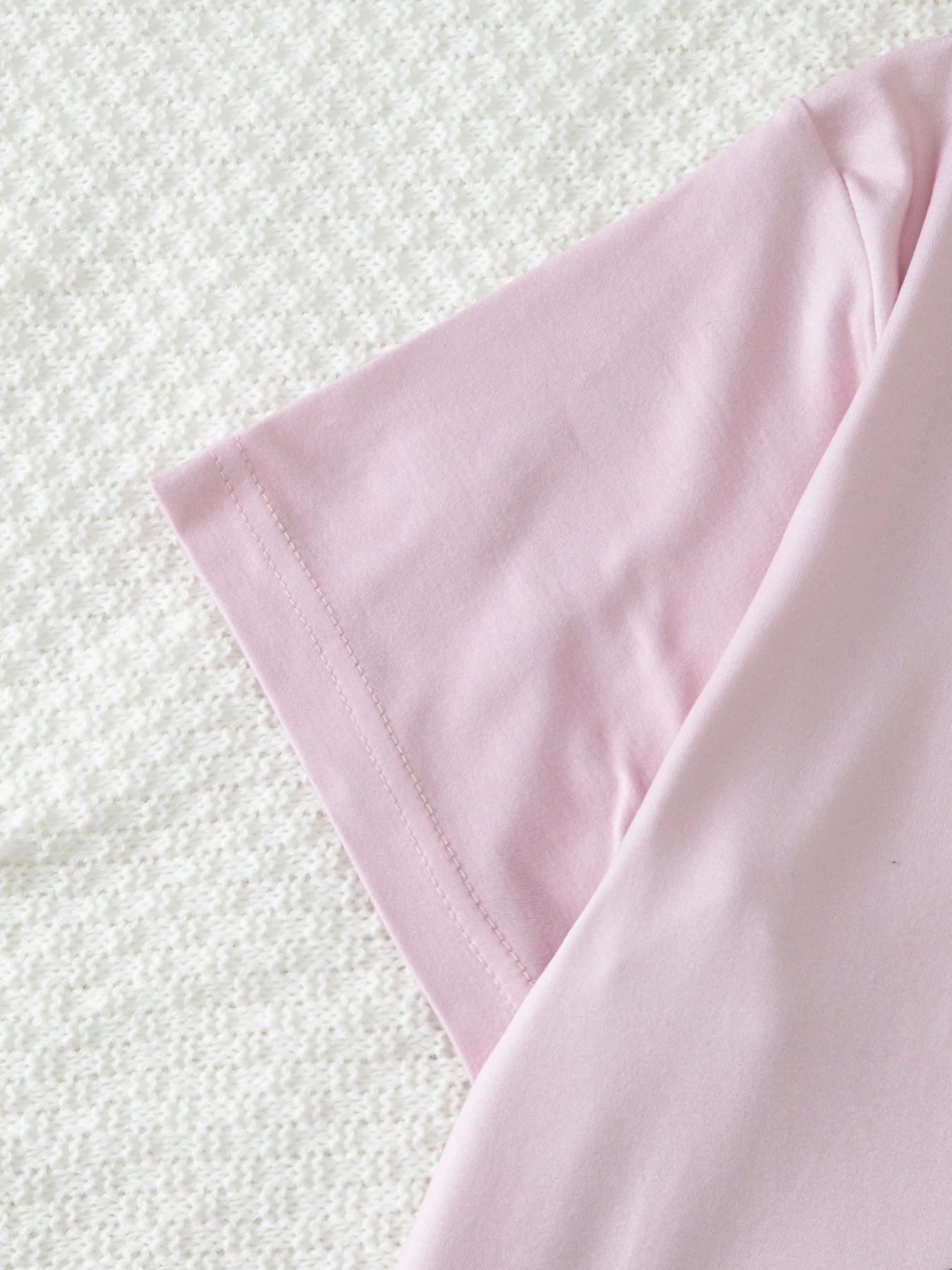2-teiliges Set aus süßen und niedlichen Kurzarm-Shorts für Teenager-Mädchen, lässiges und vielseitiges Schlafanzug-Set für Mädchen in der Mittelstufe – Detail 10