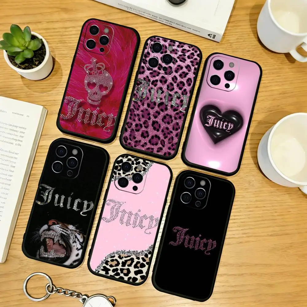 

J-Juicy C-Couture Phone Case Silicone Soft For IPhone 17 16 15 14 13 12 11 X XR Plus Pro Max Plus