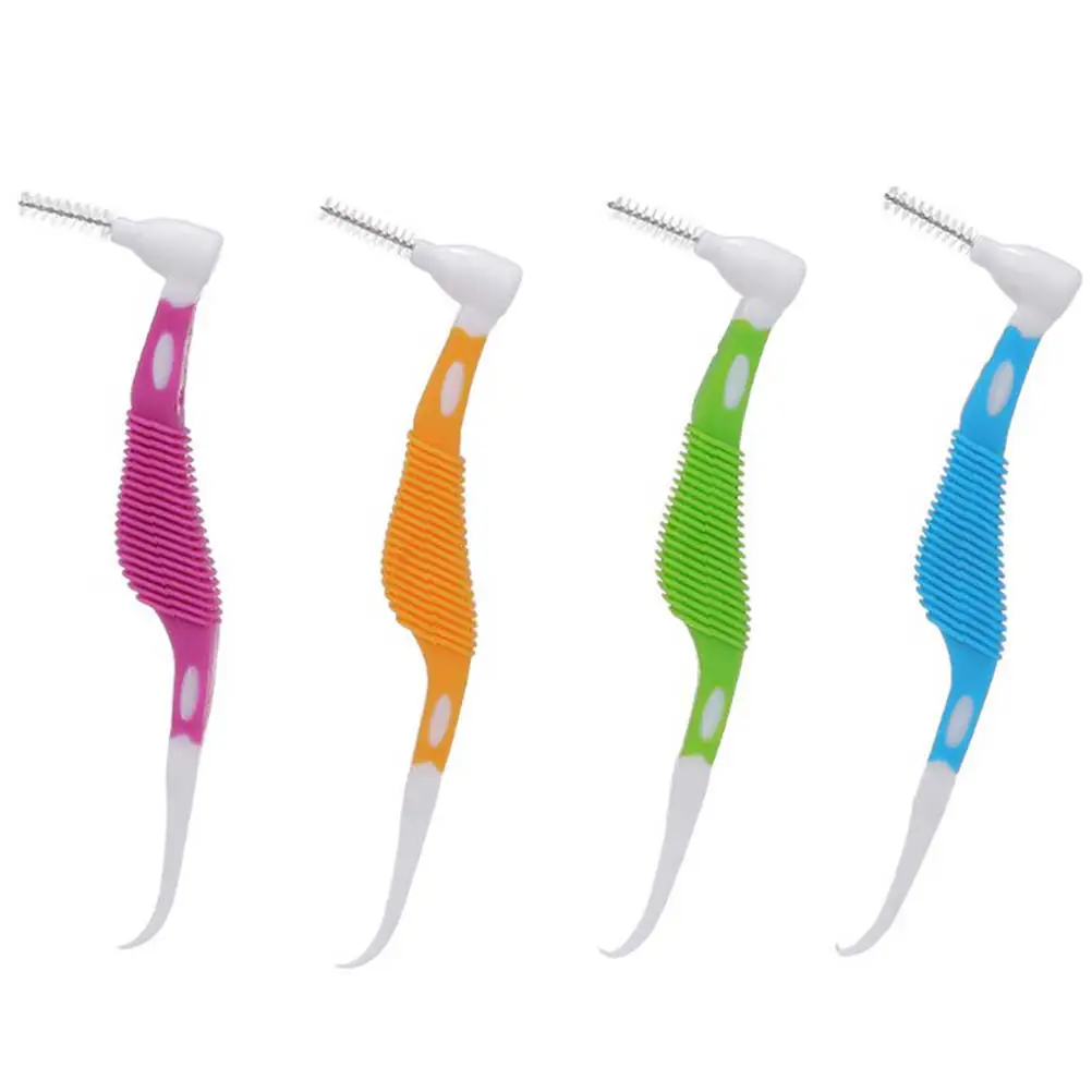

8Pcs Interdental Cleaners Comfortable Grip Hippocampal Shape Deep Tooth Gum Massage Oral Hygiene Tool Multicolor