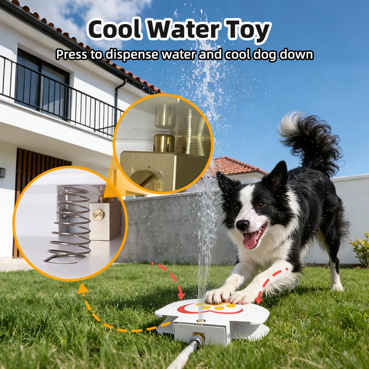 Outdoor waterproof foot-stepping automatic water dispenser for dog toys in summer