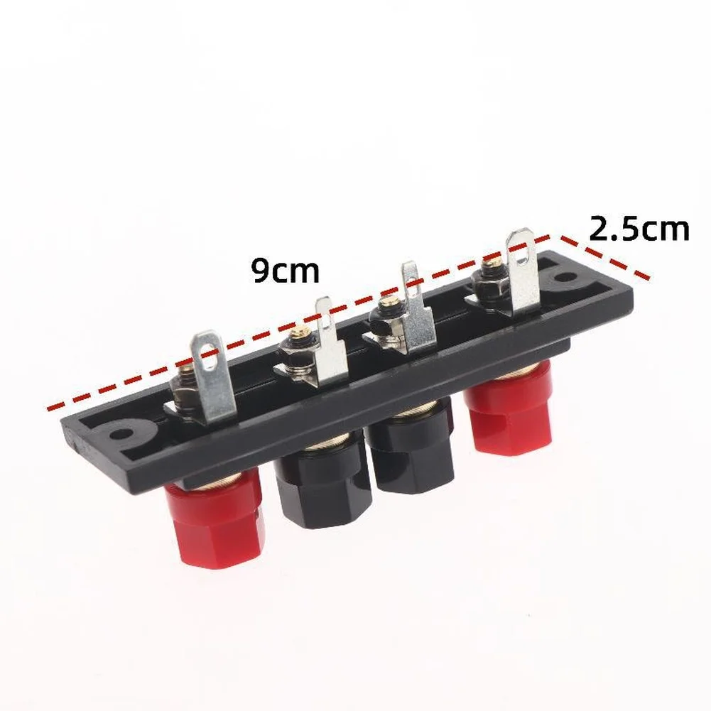 Audio Speaker Terminal Output 4 Position Terminal Soundbox Speaker Wiring Board With Gold-plated Binding Posts For Power Chassis