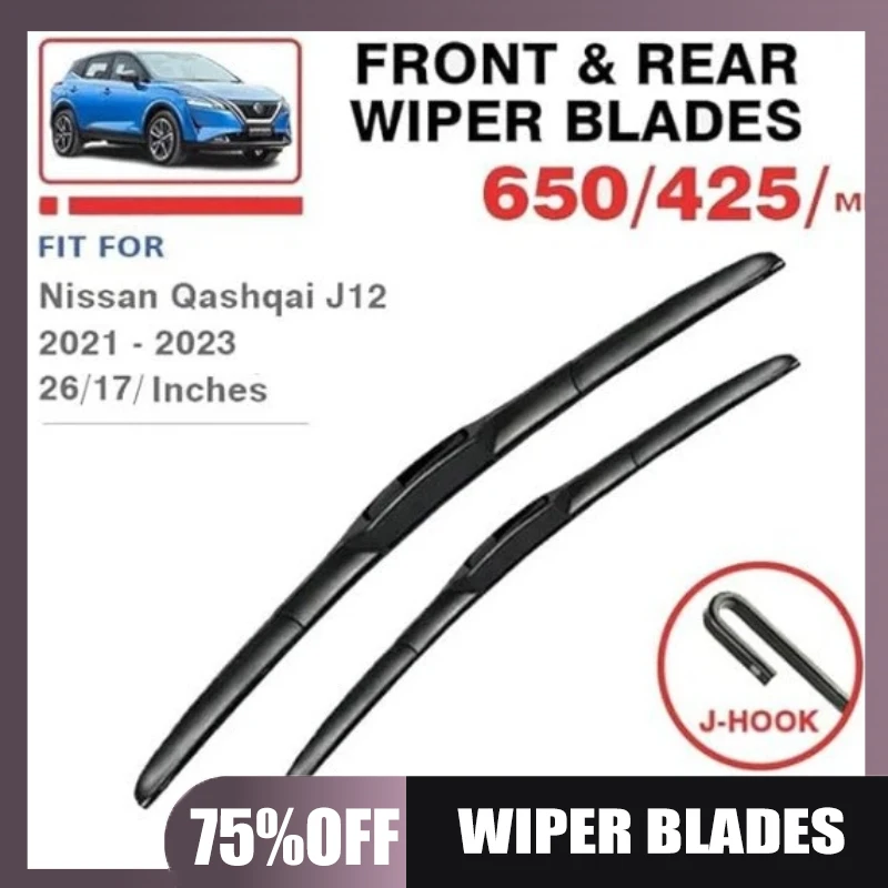 

Suitable for Nissan Qashqai J12 2021-2024 26+17 Qashqai X-Trail Wiper Blade
