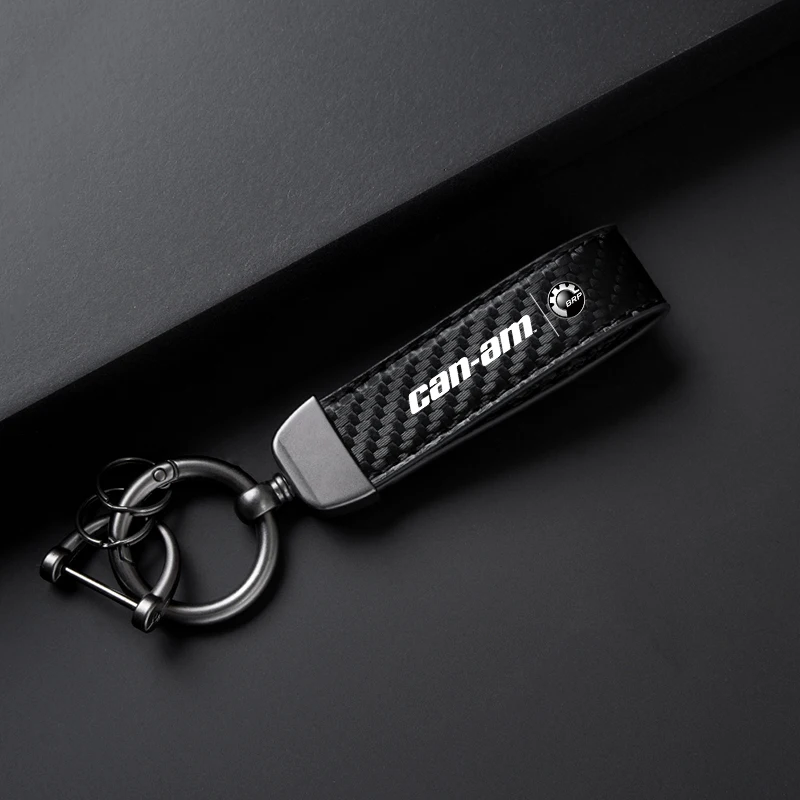For BRP Canam Can-Am Can-am Can am New Classic Motocycle Keychain Holder Keyring Logo Carbon Fiber Accessories Key chain Fashion