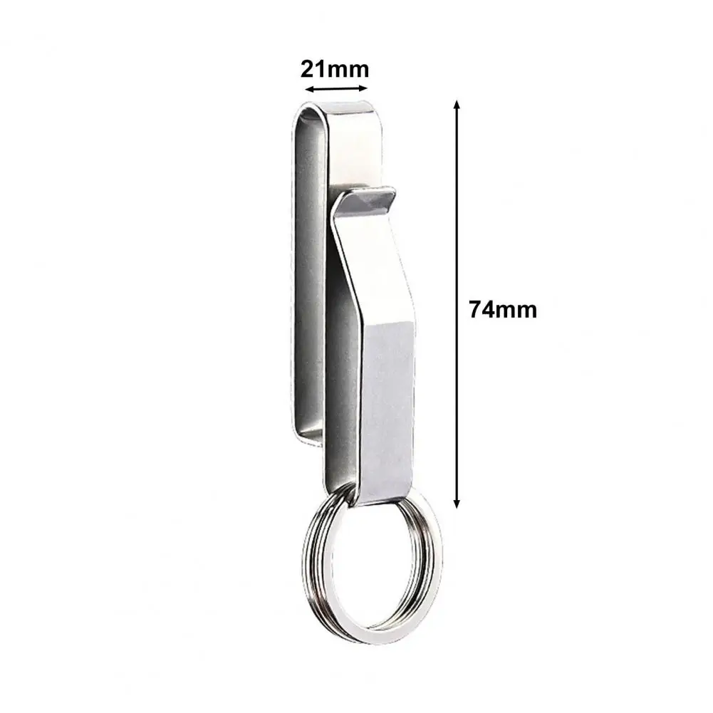Waist Car Keychain Belt Loop Keychain Clip Double-sided Quick Release Anti-lost Stainless Steel Key Holder Detachable Key Ring