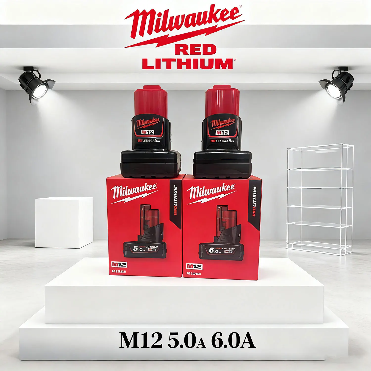 Batterie 12V M12 5Ah/6Ah batterie d'outil électrique Milwaukee authentique 48-11-2402 48-11-2411 batterie au Lithium 48-11-2401 MIL-12A-LI