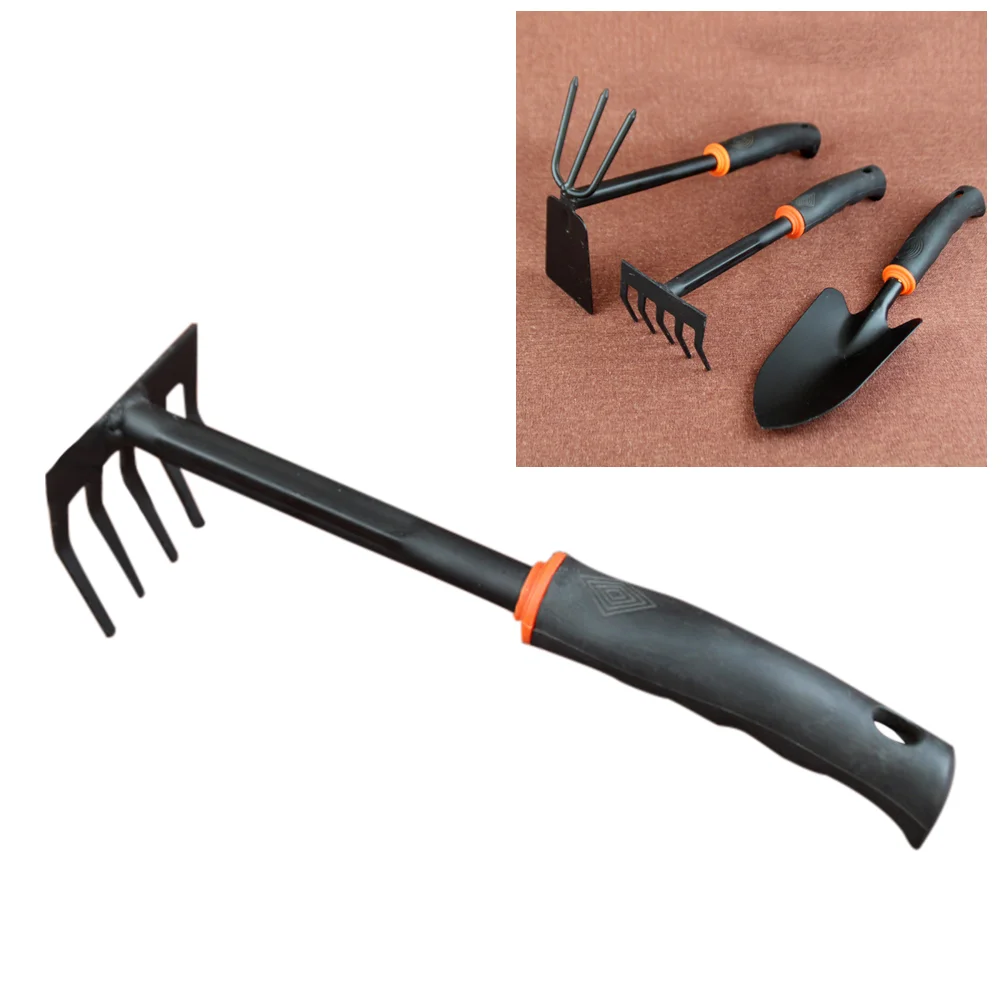 Garden Steel Rake Garden Tool Cultivator with Short Handle Small Mini Rake garden rake grass rake mini grass rake