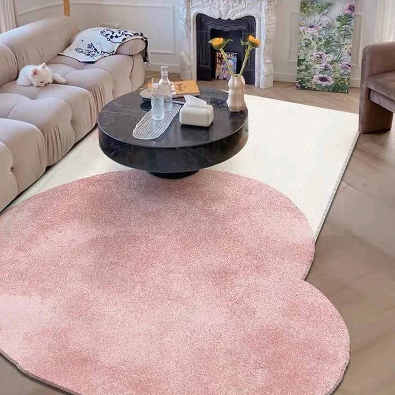 Creative Plush Carpet Irregular Living Room Sofa Light Luxury Fluffy Rug Bedroom Bedside Room Mat Household Cashmere Like Carpet