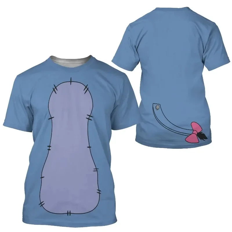 2026 Hot Selling Summer Cartoon Teddy Bear Cosplay 3D Printed T-shirt Men's and Women's Short Sleeved T-shirt Casual Adult Top