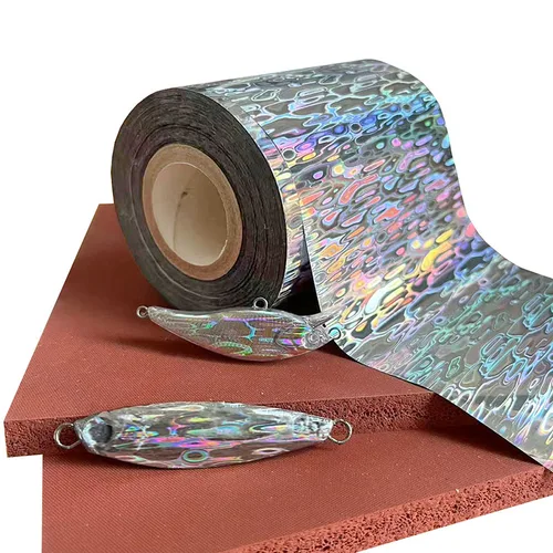 Imagen 2 del producto Plantillas de señuelos de pesca de lámina de estampado en caliente, cebos duros y blandos, papel de sello de cuchara de holograma, accesorios DIY, película holográfica de transferencia de calor
