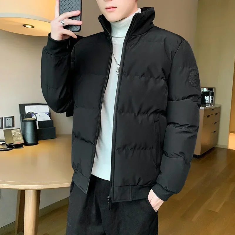 Thick Warm Parka Jacket Men Winter Casual Outwear High Stand Collar Coats Men Puffer Jacket Male Windbreaker Padded Down Jackets