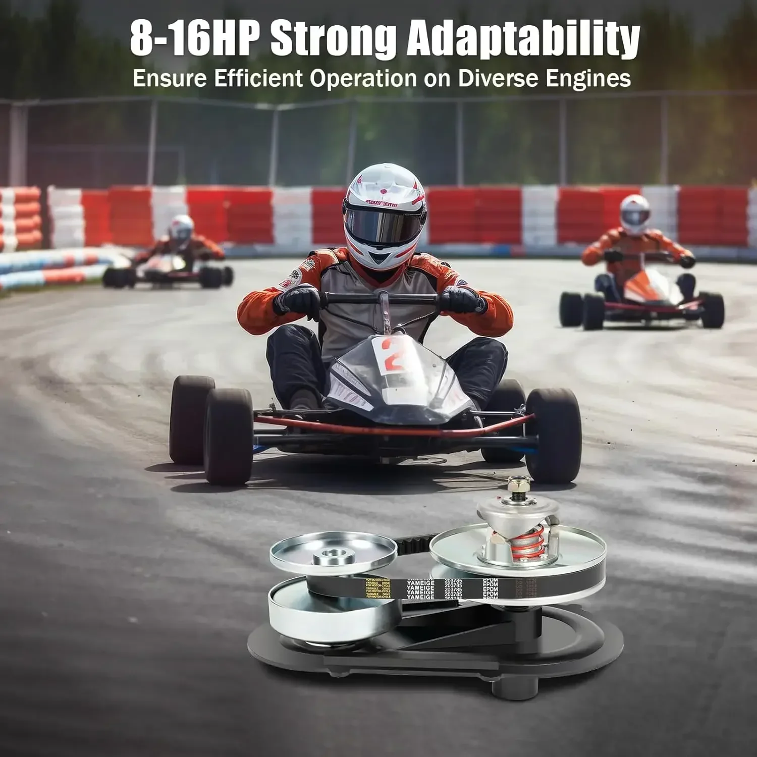 

Fit 40Series Torque Converter Kit for Predator Dune Go Kart Torque Converter Kit 420CC GX390-5/8"Go Kart Torque Converter Detail