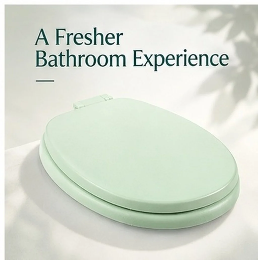 Light Green Soft Close Toilet Seat U Shaped Removable Waterproof Foam Cushion Quiet Slow Lowering Silent Lid Cover Bathroom