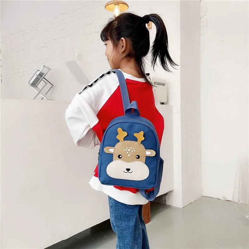 Cartoon Kindergarten Small Schoolbags for Girls Cute Canvas Children Backpack Boy Fashion Student Shoulders Bag Mochila Infantil