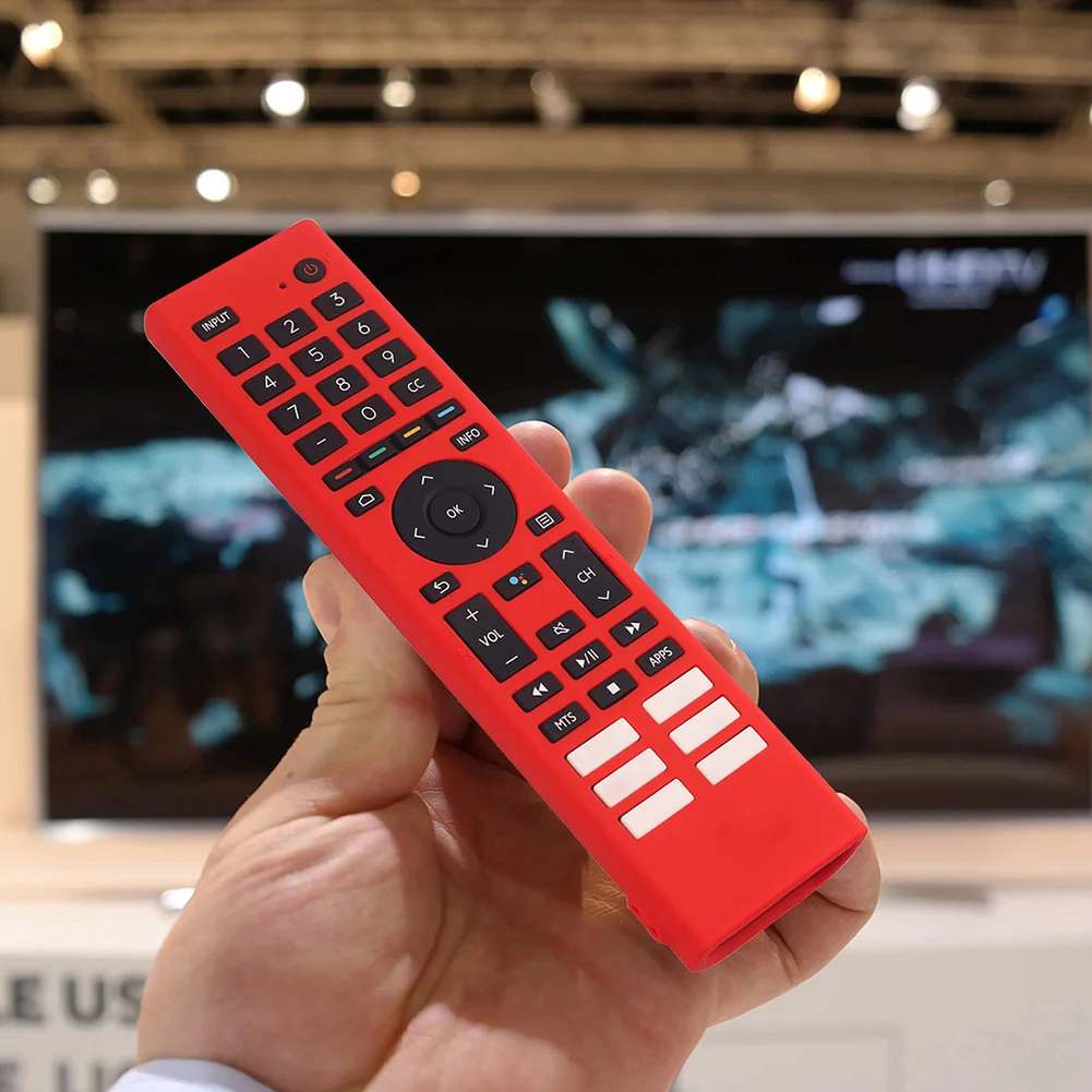 Remote Control Case Silicone Protective Sleeve with Lanyard Anti-Slip Accessories for Hisense ERF3A80 ERF3B80H ERF3C80H ERFTG80H