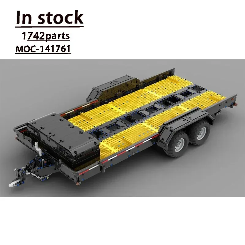 MOC Creative Building Block Toy Model 1:8 Car Trailer Kids Birthday Gift Toy Is Suitable for All Kinds of 1:8 Vehicle Models